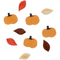10 D�corations Comestibles Halloween � Feuilles & Citrouilles
