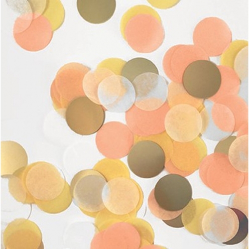 Confettis Mix 15g - Jaune / Or / Blanc / Orange / Pche 