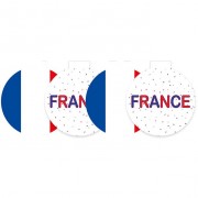 4 Décorations à Suspendre France en Carton - Ø 29 cm