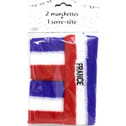 Lot de 2 Manchettes  +  1 Serre Tte France. n1