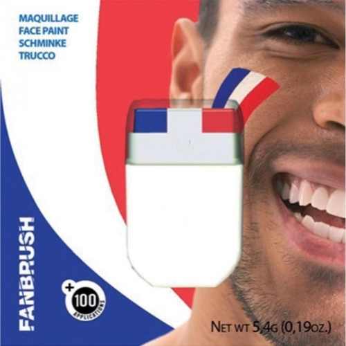 Maquillage Fanbrush - Bleu, Blanc, Rouge 