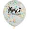 3 Ballons Confettis Multicolores - Merci du Fond du Coeur images:#0
