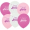 6 Ballons Joyeux Anniversaire - Rose images:#0