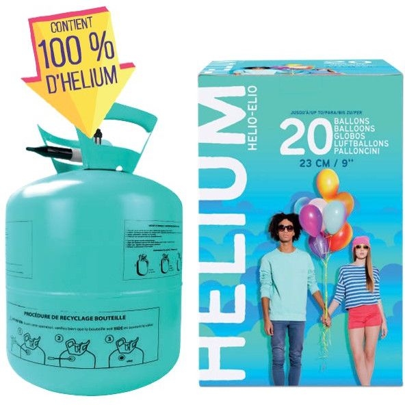 Bouteille Hélium - Ballons en Fête - 20 Ballons