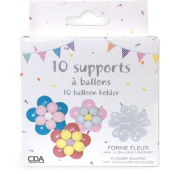 10 Supports à Ballons - Forme Fleur. n°2