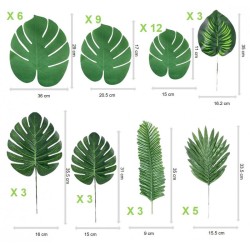 Set de 44 Feuilles Artificielle Tropical. n2