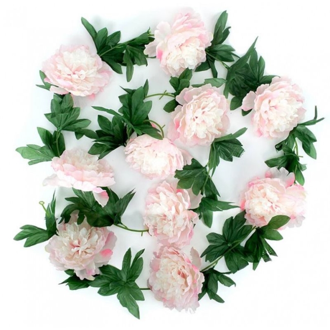 Guirlande Pivoine Rose Artificielle 