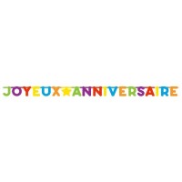 Guirlande Lettres Joyeux Anniversaire Multicolores