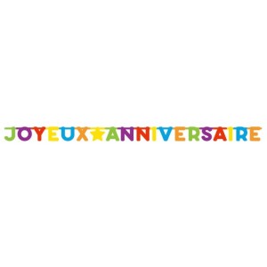 Guirlande Lettres Joyeux Anniversaire Multicolores
