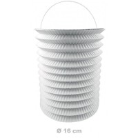 Lampion Cylindrique Blanc - 16 cm