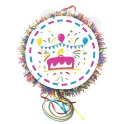 Pull Pinata Joyeux Anniversaire Ballon -  44 cm. n1