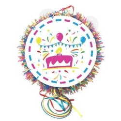 Pull Pinata Joyeux Anniversaire Ballon -  44 cm. n1