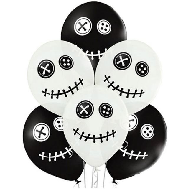 6 Ballons Poupée Voodoo 