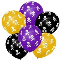 6 Ballons Ttes de Mort