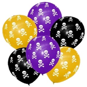 6 Ballons Têtes de Mort