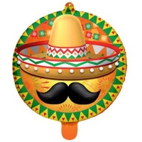 Ballon Aluminium Hlium Mexicain - 45 cm