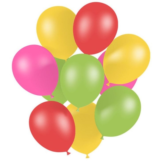 Lot de 20 Ballons Fluo -  26 cm 