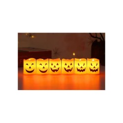 6 Bougies LED Citrouille. n°2