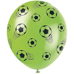 5 Ballons Football Blancs / Verts -  30 cm. n2