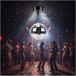 Boule � Facette Moteur Rotatif 18 Leds - 12 cm. n�1