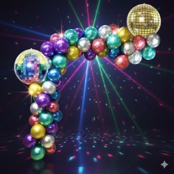 Kit Arche Ballons Disco Métallisés - 40 Ballons. n°2