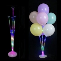 Support 7 Ballons LED Multicolores - 72 cm