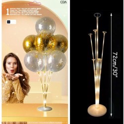 Support 7 Ballons LED Blanc Chaud - 72 cm. n�1
