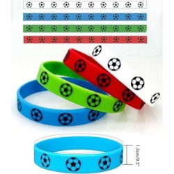 Set de 4 Bracelets Football - En silicone. n�1