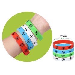 Set de 4 Bracelets Football - En silicone. n�2