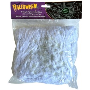 Toile d'araign�e 200 g + 20 araign�es phosphorescentes � Glow in the Dark