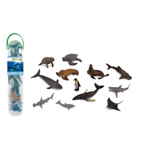 12 Mini Figurines Animaux Marins