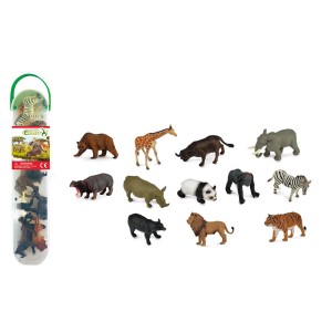 12 Mini Figurines Animaux Sauvages