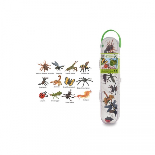 12 Mini Figurines Insectes & Araignées 