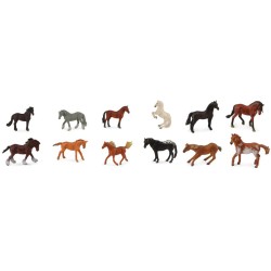 12 Mini Figurines Chevaux. n1