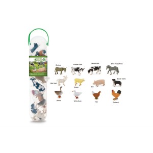 12 Mini Figurines Animaux de la Ferme