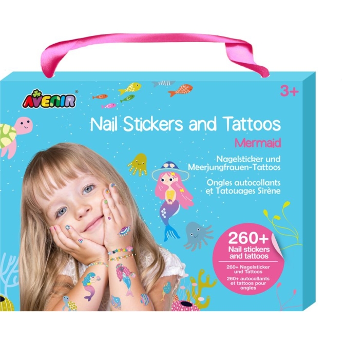 Coffret Tatouages & Autocollants Ongles - Sirne 