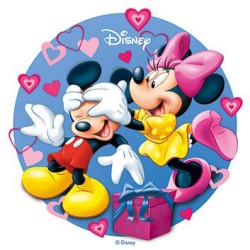 Disque Azyme Mickey & Minnie Coeurs. n1