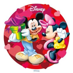 Disque Azyme Mickey & Minnie Coeurs. n2
