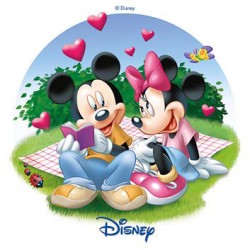 Disque Azyme Mickey & Minnie Coeurs. n3