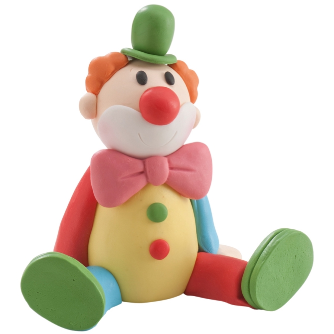 Figurine Clown assis en rsine 