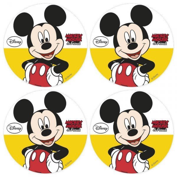 12 Mini Disques Mickey (4, 5 cm) - Azyme 