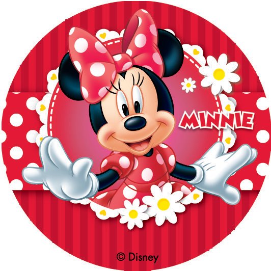 12 Mini Disques Minnie (4, 5 cm) - Azyme 