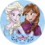 Disque en sucre Anna et Elsa - Reine des Neiges