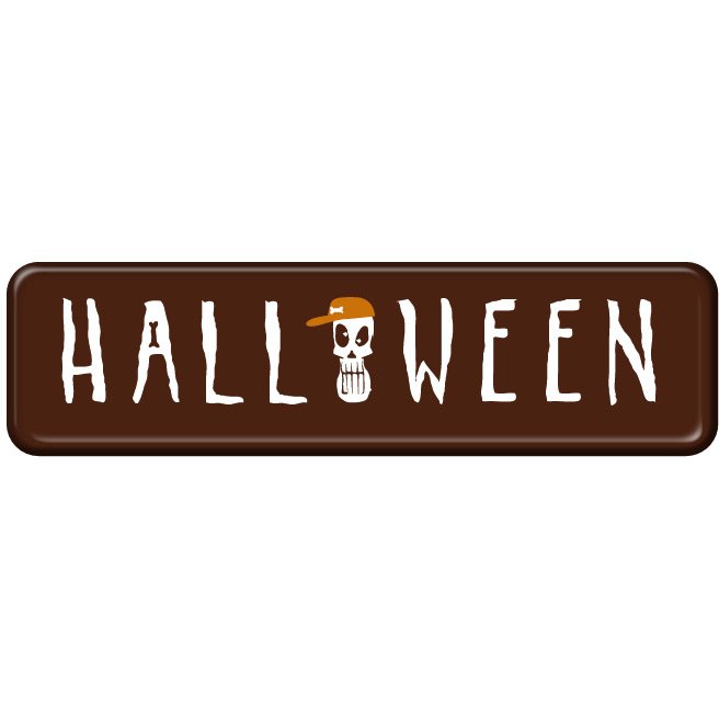 3 Plaques Halloween Mini en Chocolat noir 