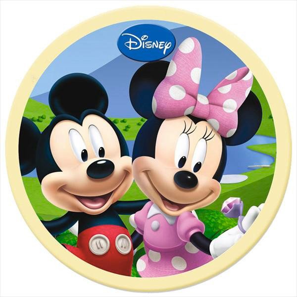 Disque en chocolat Mickey et Minnie 