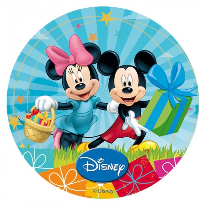 Disque en sucre Mickey & Minnie 