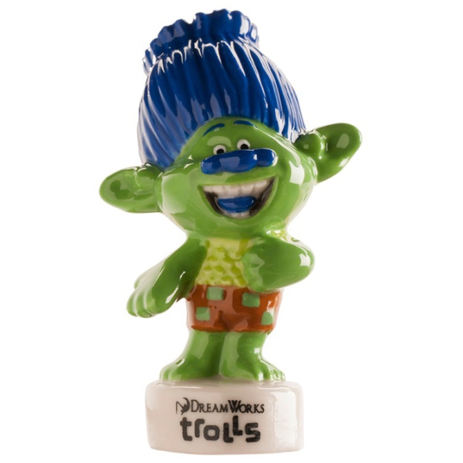 Figurine Trolls Branch vert (6, 5 cm) - Porcelaine 