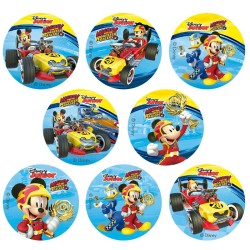 16 Mini Disques Mickey Racer (3, 4 cm) - Sucre. n2