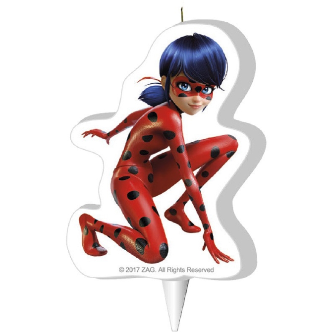 1 Bougie Silhouette Miraculous - Ladybug 