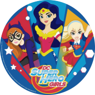 Disque en sucre Super Hero Girls (20 cm)